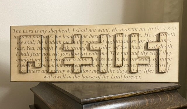 Custom Jesus Christian Scripture Wall Plaque