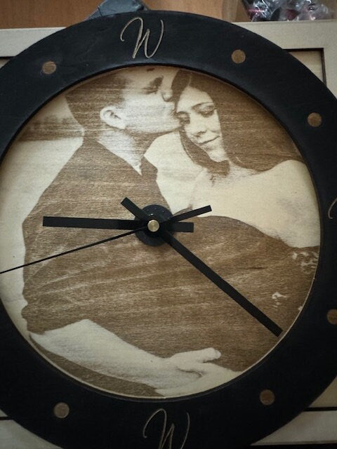 Custom Personalized Engraved Clocks for Family, Christian, and Business Logos