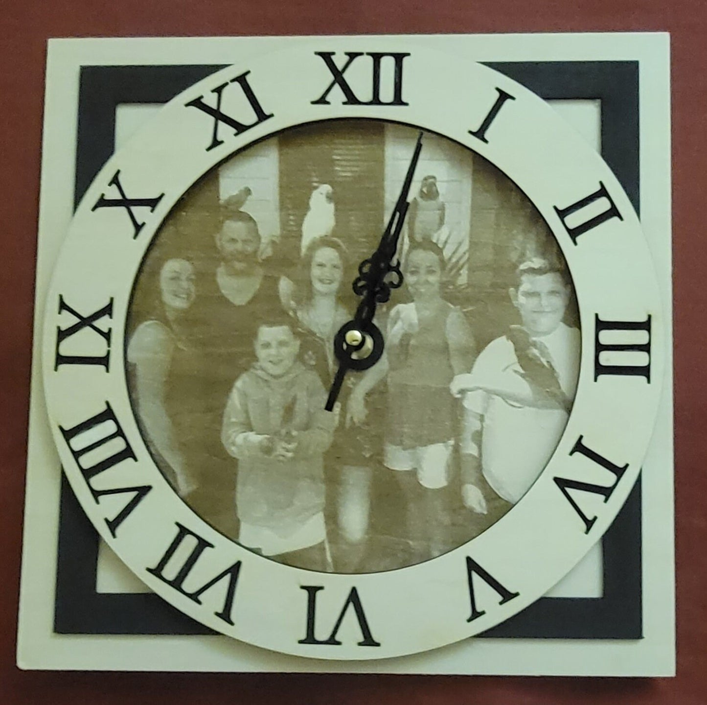 Custom Personalized Engraved Clocks for Family, Christian, and Business Logos