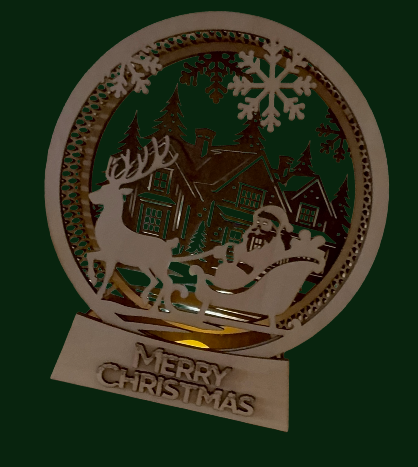 Santa Sleigh Christmas Centerpiece