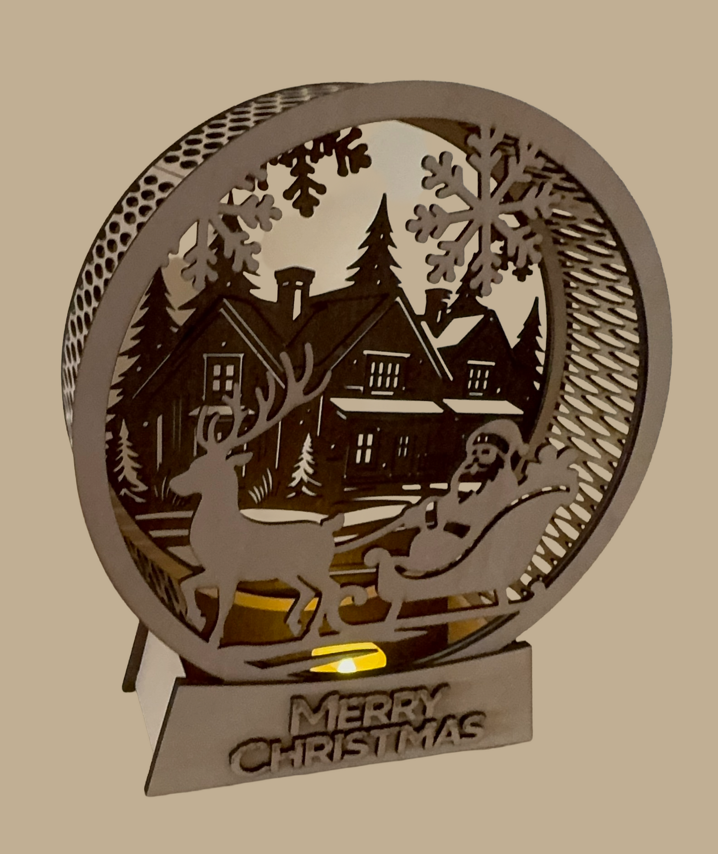 Santa Sleigh Christmas Centerpiece