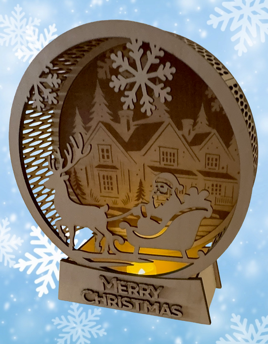 Santa Sleigh Christmas Centerpiece